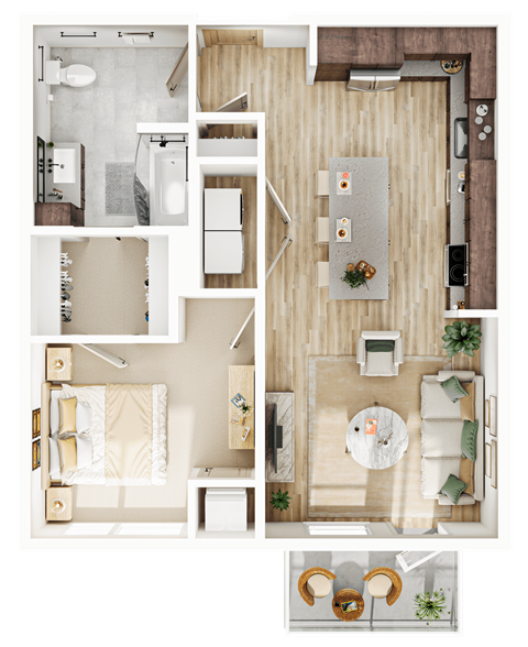 B7-TypeA_D3 Floor Plan at The Mera, Minnesota